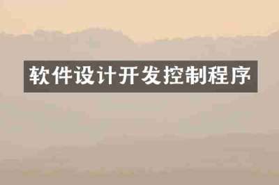 软件设计开发控制程序