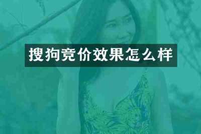搜狗竞价效果怎么样