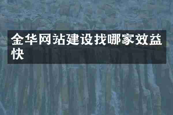 金华网站建设找哪家效益快