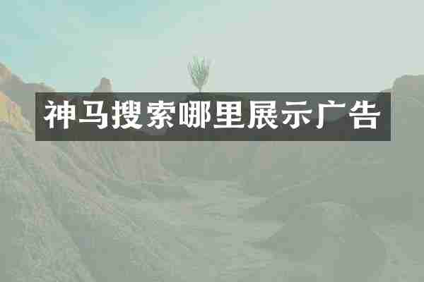 神马搜索哪里展示广告