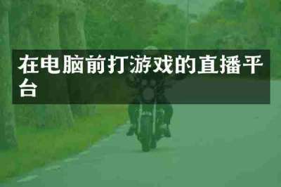 在电脑前打游戏的直播平台