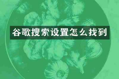 谷歌搜索设置怎么找到
