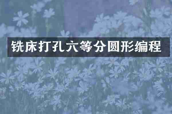 铣床打孔六等分圆形编程