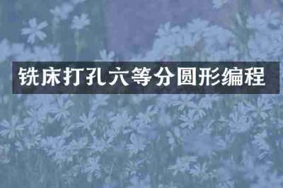 铣床打孔六等分圆形编程