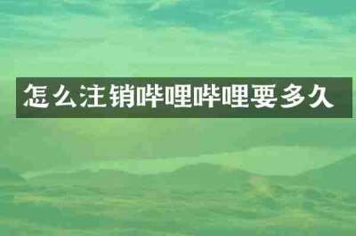 怎么注销哔哩哔哩要多久