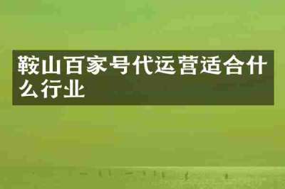 鞍山百家号代运营适合什么行业