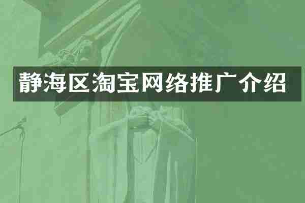 静海区淘宝网络推广介绍