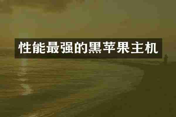 性能最强的黑苹果主机