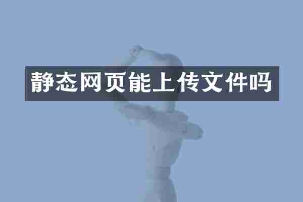 静态网页能上传文件吗