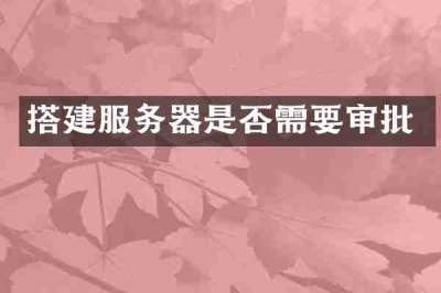 搭建服务器是否需要审批