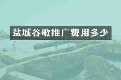 盐城谷歌推广费用多少