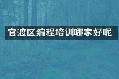 官渡区编程培训哪家好呢