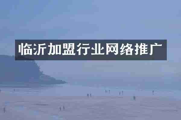 临沂加盟行业网络推广