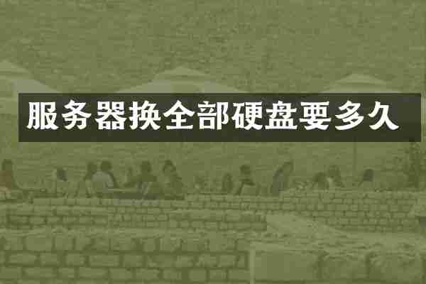 服务器换全部硬盘要多久