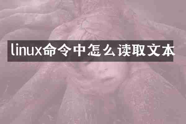 linux命令中怎么读取文本