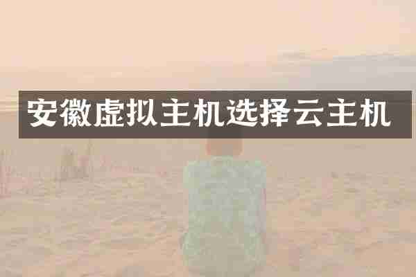 安徽虚拟主机选择云主机