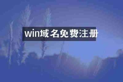 win域名免费注册