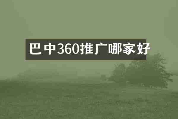 巴中360推广哪家好