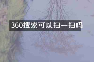360搜索可以扫一扫吗