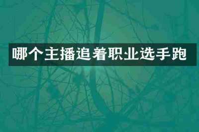 哪个主播追着职业选手跑