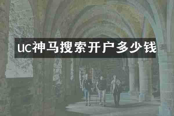 uc神马搜索开户多少钱