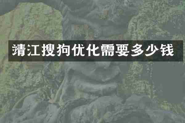 靖江搜狗优化需要多少钱