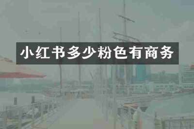 小红书多少粉色有商务