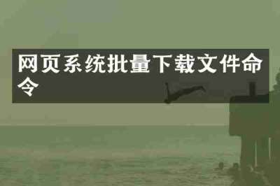 网页系统批量下载文件命令