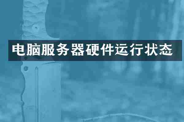 电脑服务器硬件运行状态
