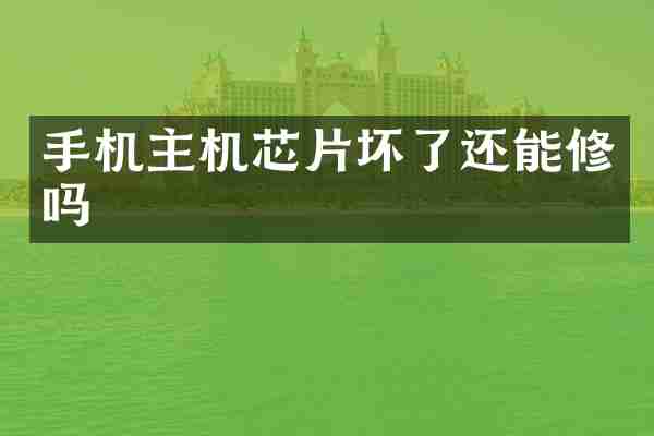 手机主机芯片坏了还能修吗