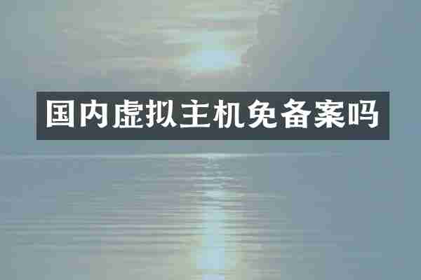 国内虚拟主机免备案吗