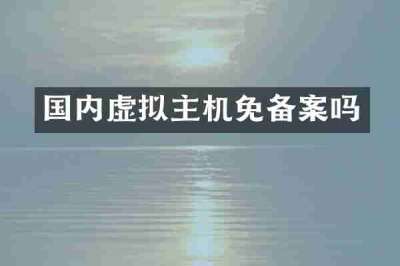国内虚拟主机免备案吗