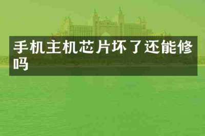 手机主机芯片坏了还能修吗