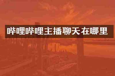 哔哩哔哩主播聊天在哪里