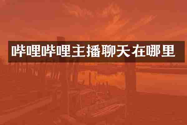 哔哩哔哩主播聊天在哪里