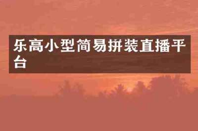 乐高小型简易拼装直播平台