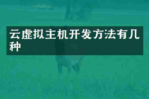 云虚拟主机开发方法有几种