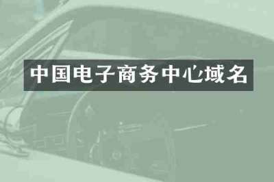 中国电子商务中心域名