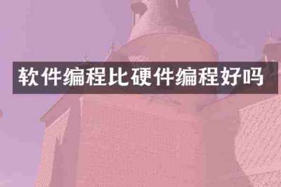 软件编程比硬件编程好吗