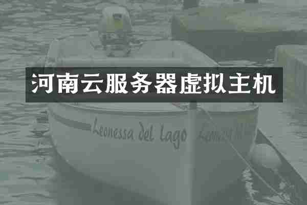 河南云服务器虚拟主机