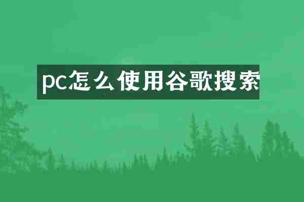 pc怎么使用谷歌搜索