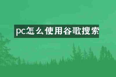 pc怎么使用谷歌搜索