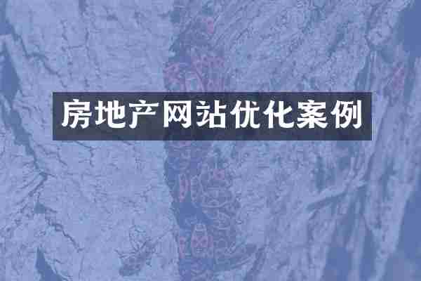 房地产网站优化案例