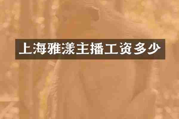 上海雅漾主播工资多少