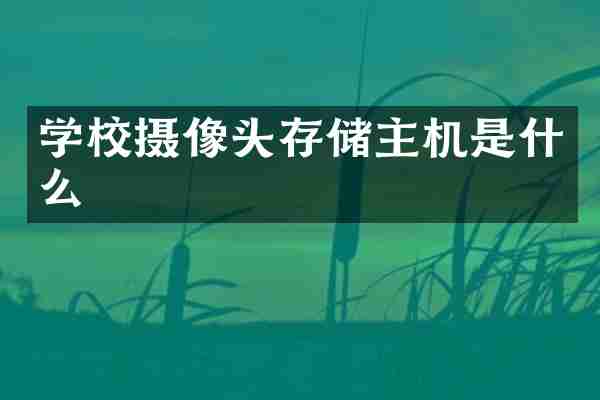 学校摄像头存储主机是什么