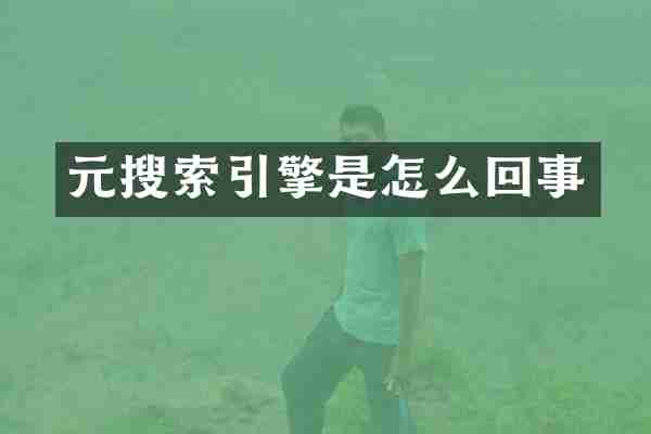 元搜索引擎是怎么回事