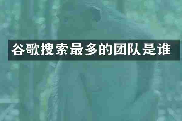 谷歌搜索最多的团队是谁