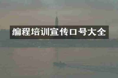 编程培训宣传口号大全