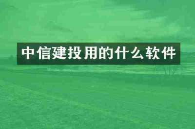 中信建投用的什么软件