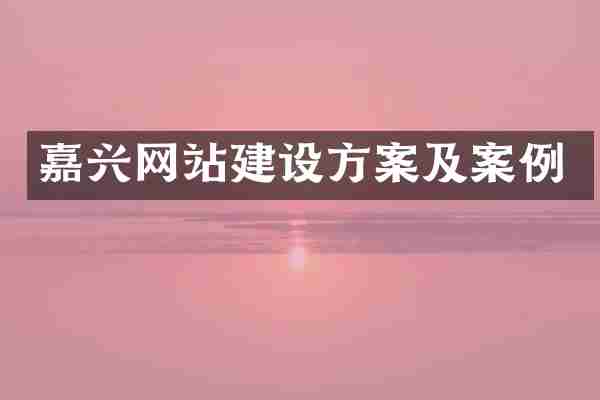 嘉兴网站建设方案及案例